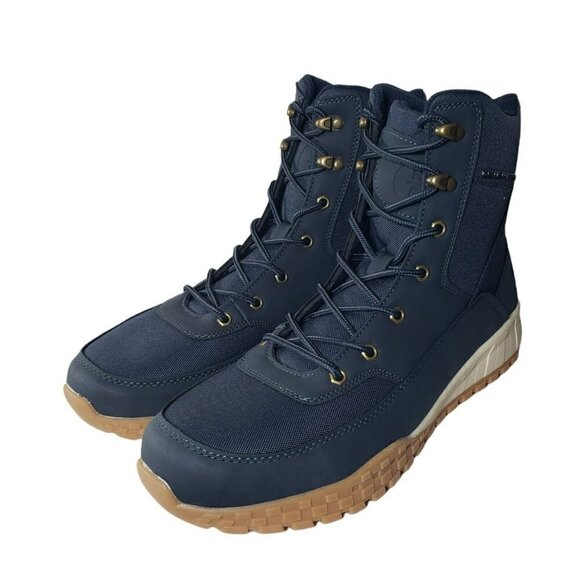Reserved Footwear Mens Meson Navy Blue Lace Up Ankle Work Boots Sneakers Size 9 - Picture 1 of 7